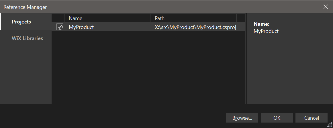 HeatWave Reference Manager dialog